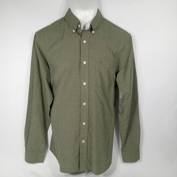 DOCKERS Mens Green Button Down Long Sleeve Shirt Size Medium - Picture 1 of 8
